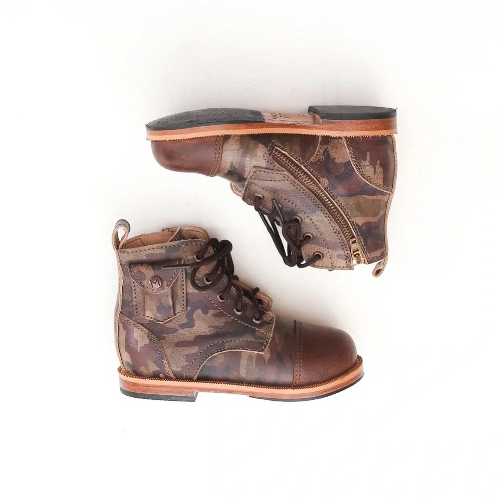 Mikoleon | Heirloom Luxe Boots Camo Cafe Kids